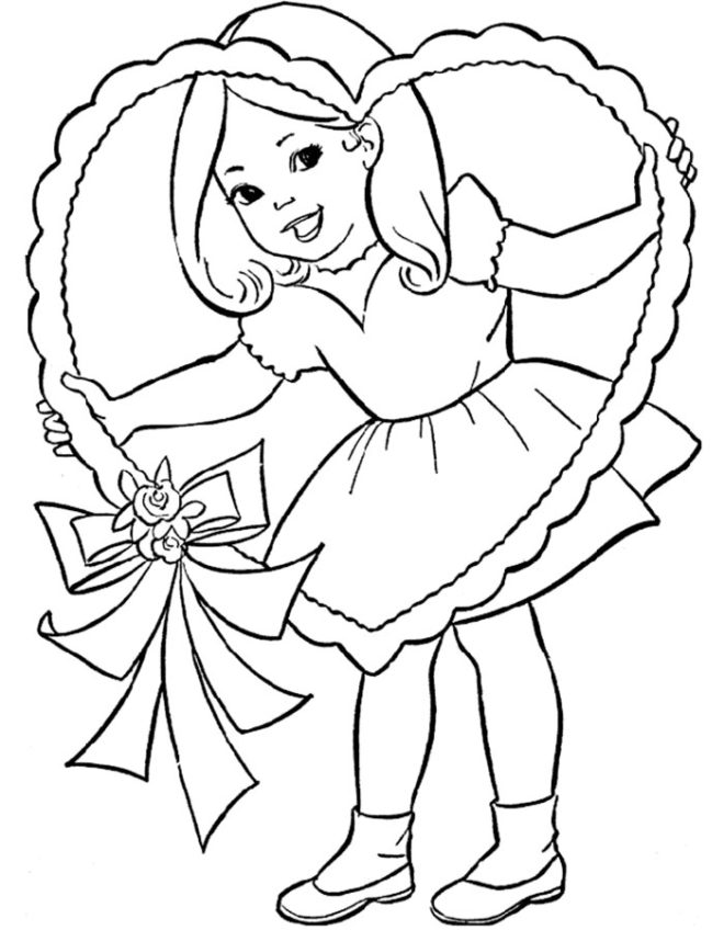 barbie valentine coloring pages
