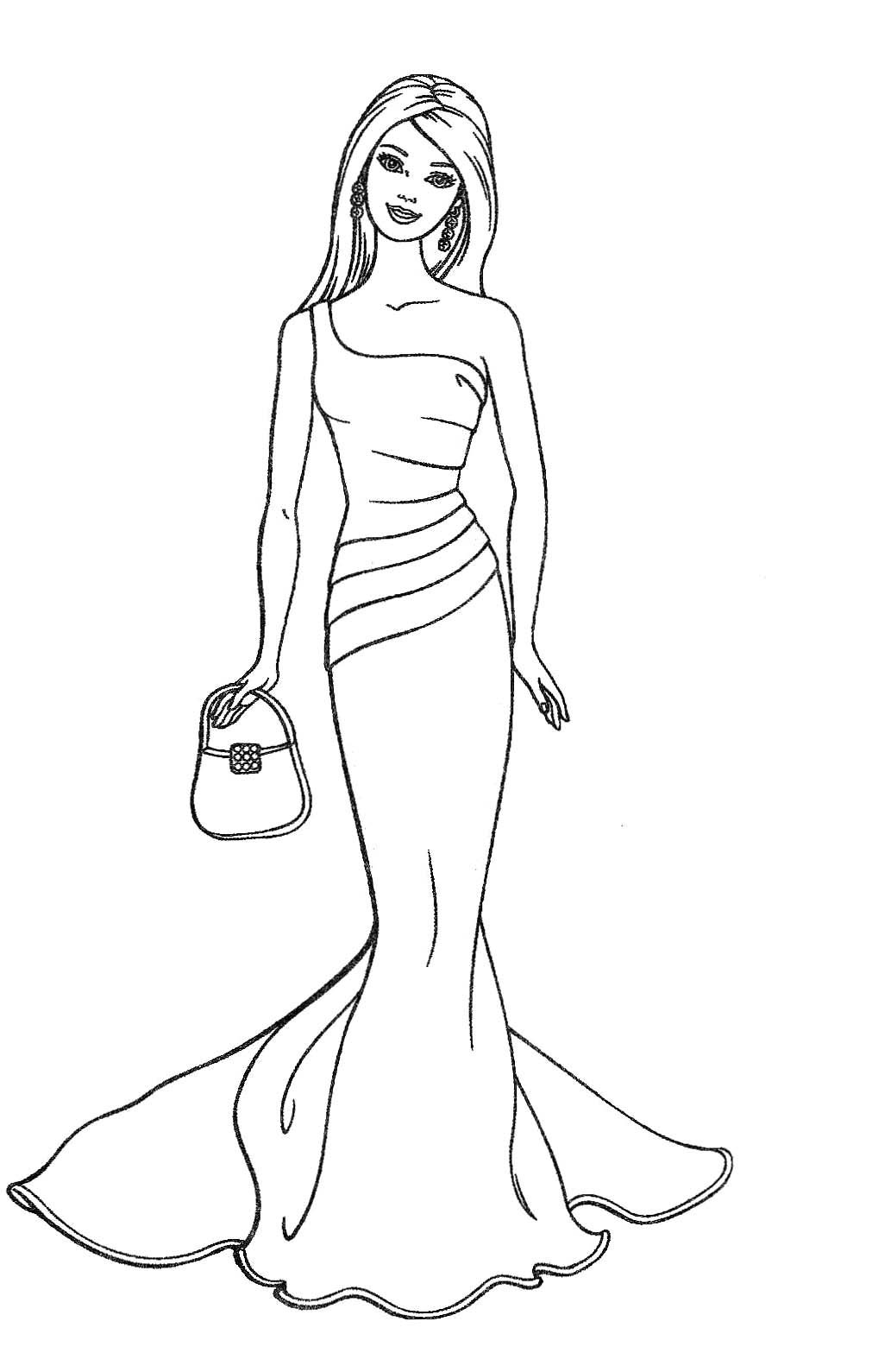 free printable barbie coloring pages for kids - barbie coloring pages ...