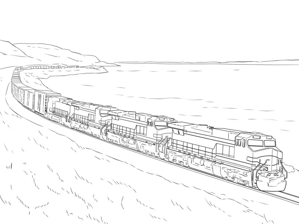 Train Coloring Pages for Free download