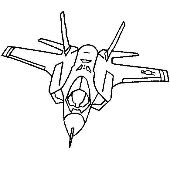 Military Airplane Coloring Pages 7