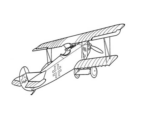 Vintage Airplanes Coloring Pages 3