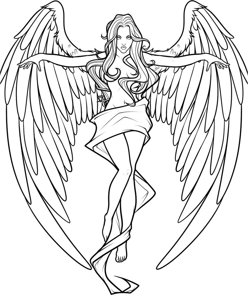 Coloring Paper Angel 9