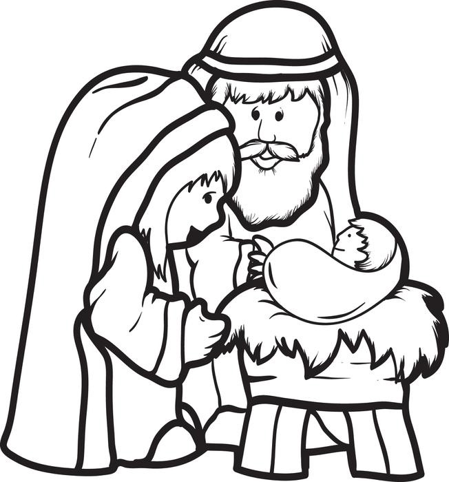 Baby Jesus Coloring Pages