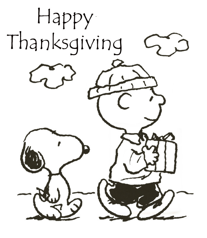 Thanksgiving Coloring Pages Snoopy 6