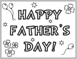 Happy Fathers Day Coloring Pages Printable