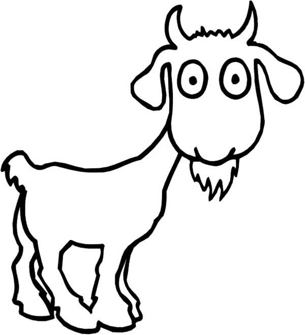 Free Cute Goat Coloring Pages