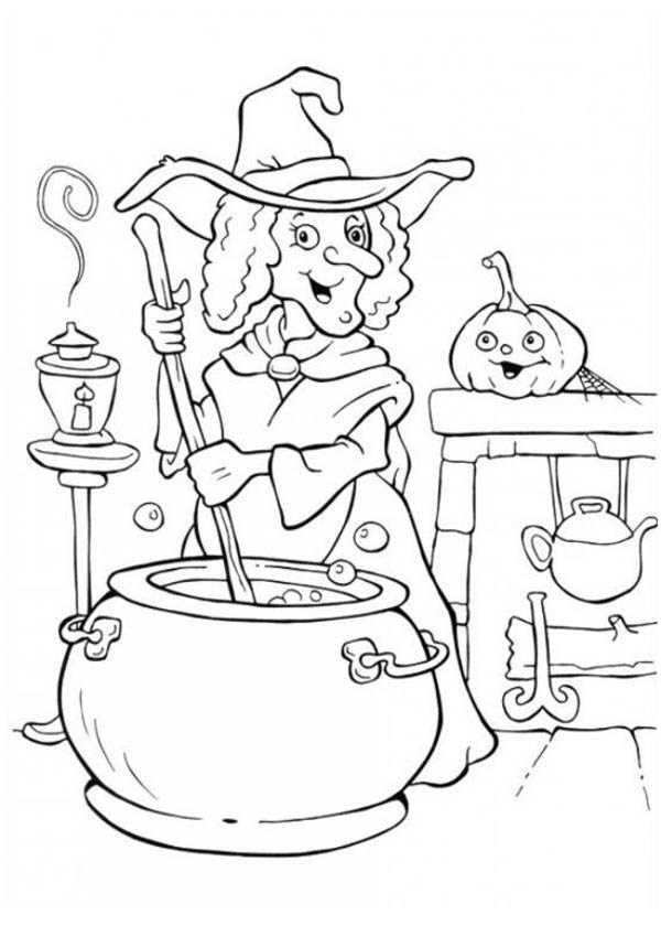  Halloween Witch Coloring Pages Pictures 10