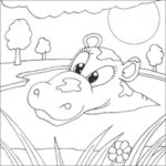 Hippo Coloring Pages Download