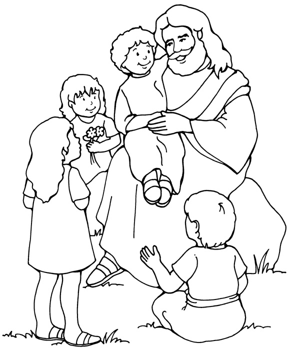 Coloring Pages Of Jesus With Children 8