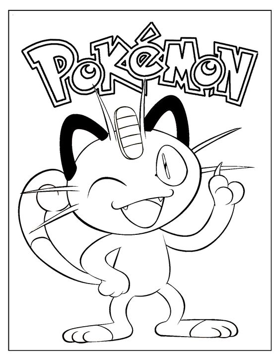 Meowth Pokemon Coloring