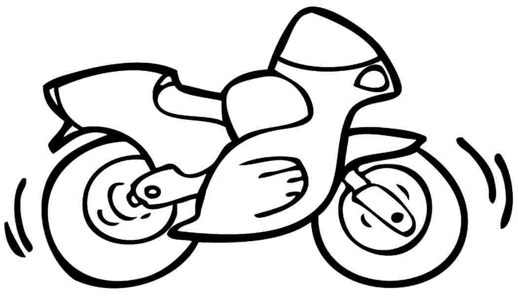 Printable Motorcycle Coloring Pages for Preschoolers