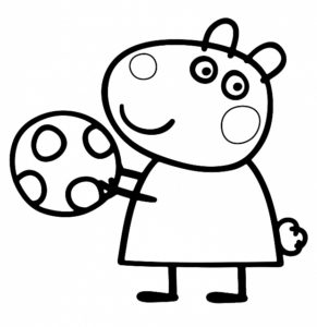 suzy sheep coloring page printable peppa pig