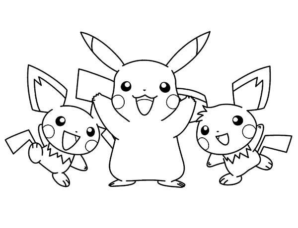 Pokemon Coloring Pages Pikachu and Frien