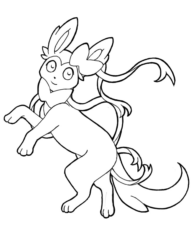 Pokemon Coloring Pages Sylveon