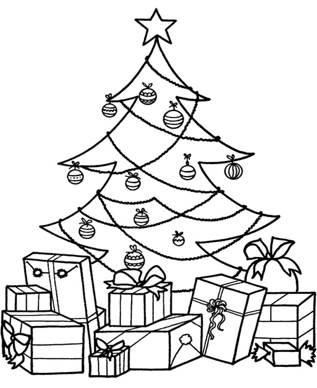 Christmas Tree Pictures To Color 8