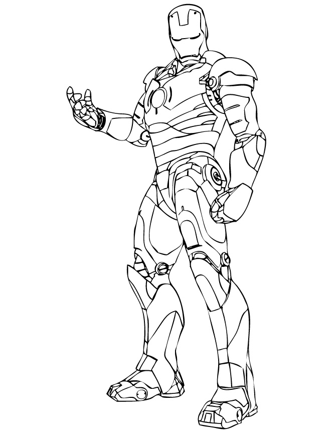 Wonderful Iron Man Coloring Pages For Kids