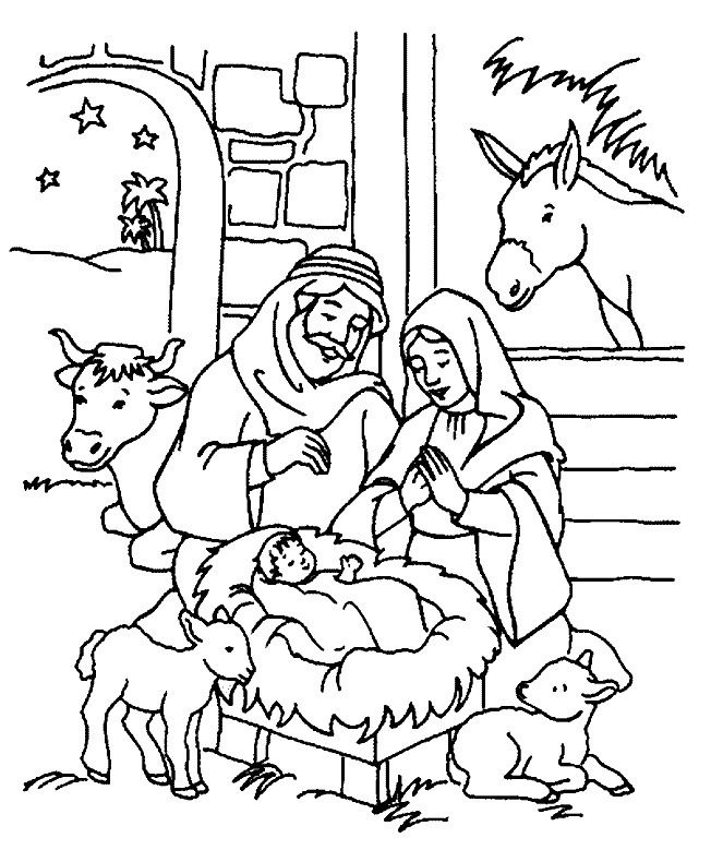 Printable Religious Christmas Coloring Pages 9