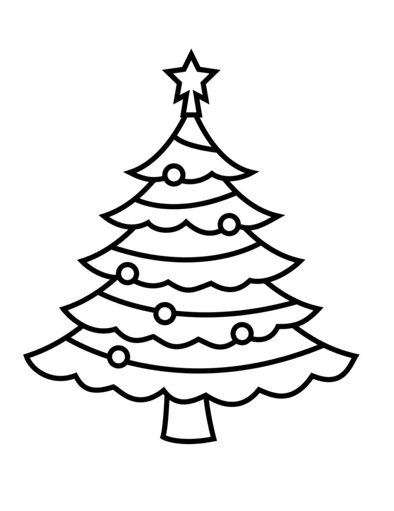 Christmas Tree Coloring Pages