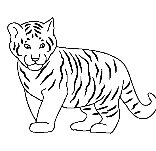 Tiger Coloring Pages For Kids Printable