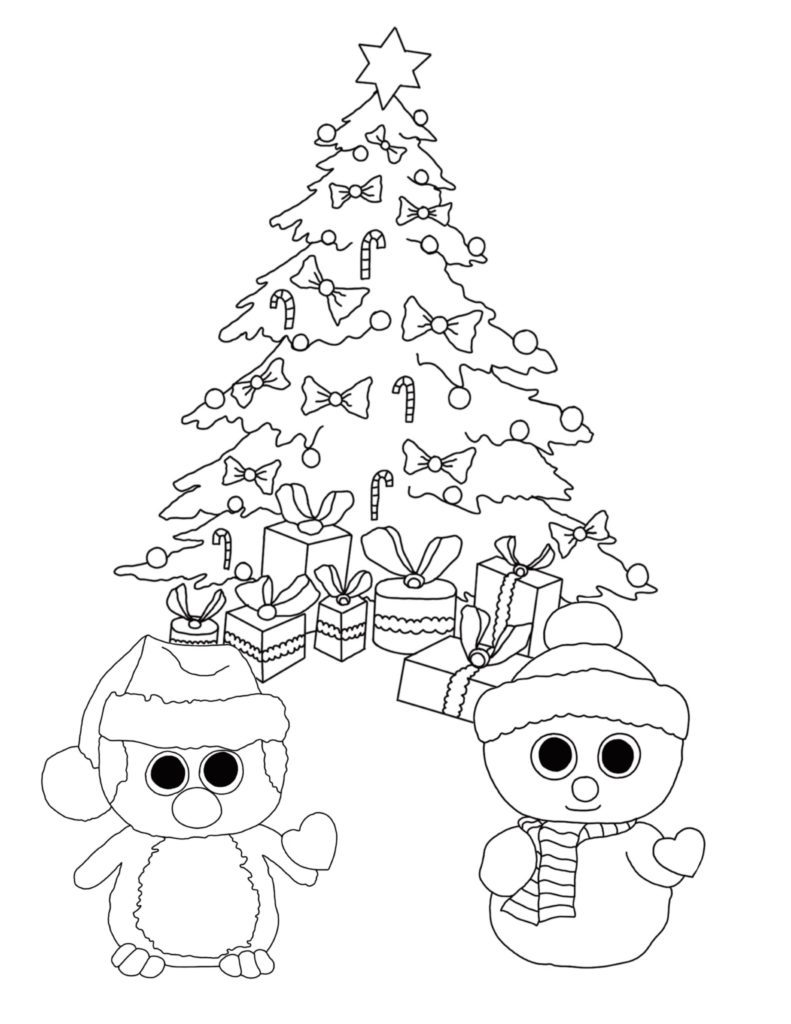 Easy Christmas Coloring Pages For Preschoolers Free