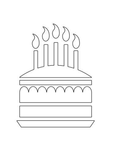 Birthday Cake Coloring Pages Printable