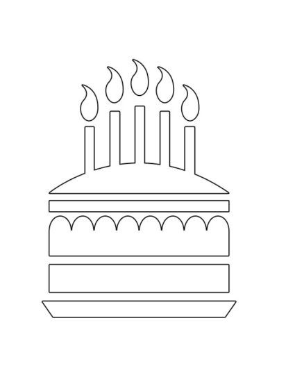 Birthday Cake Coloring Pages Printable