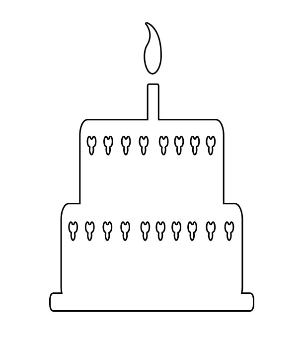 Free Printable Birthday Cake Coloring Pages