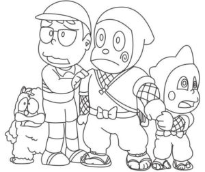 20+ Ninja Hattori Colouring Pages