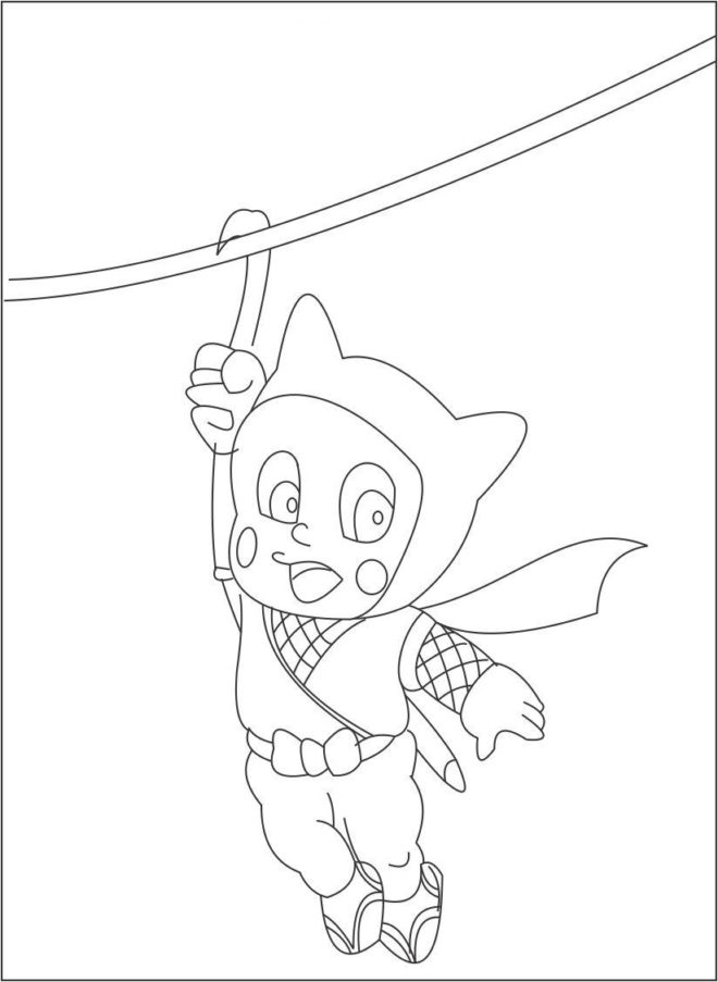 20 ninja hattori colouring pages