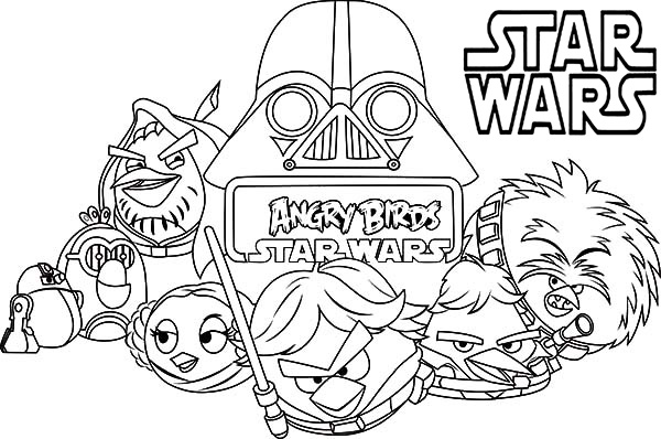 Star Wars Coloring Pages Angry Birds