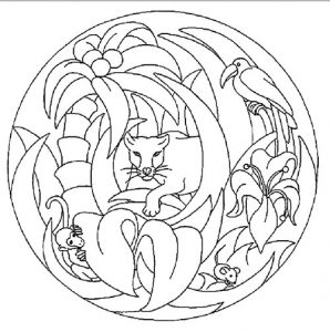 easy animal mandala coloring pages