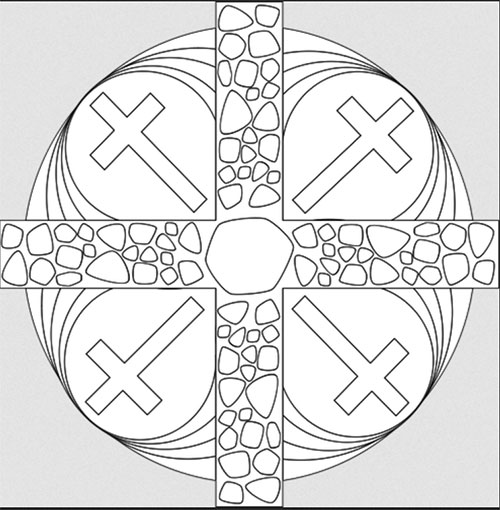 easy mandala coloring jesus symbol