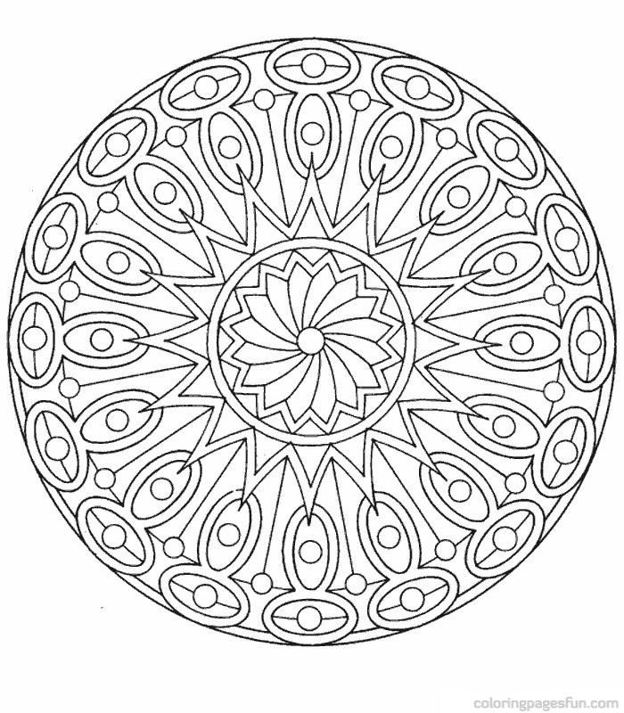 easy mandala coloring pages for adults