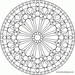 easy mandala coloring pictures round circle