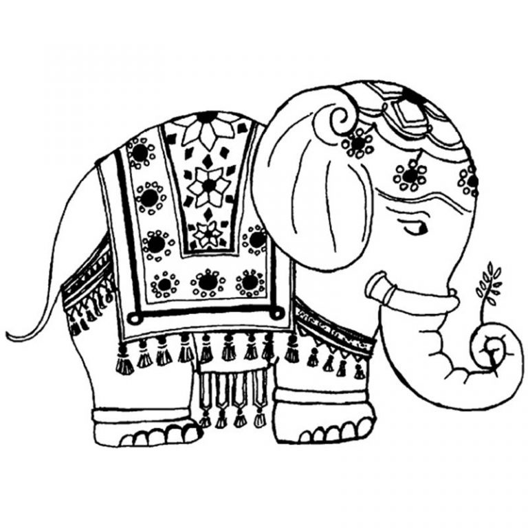 elephant mandala coloring pages easy | Free Coloring Pages