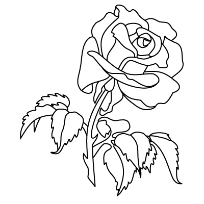 Easy Rose Coloring Pages | Free Coloring Pages