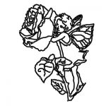 Rose Coloring Pages with Fairy