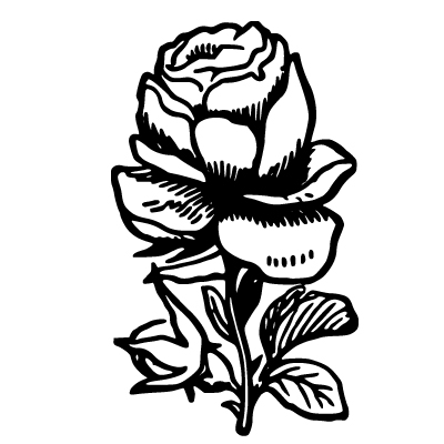 Download Rose Coloring Pages with leaves | Free Coloring Pages for ...