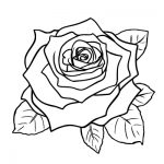Simple Rose Coloring Pages