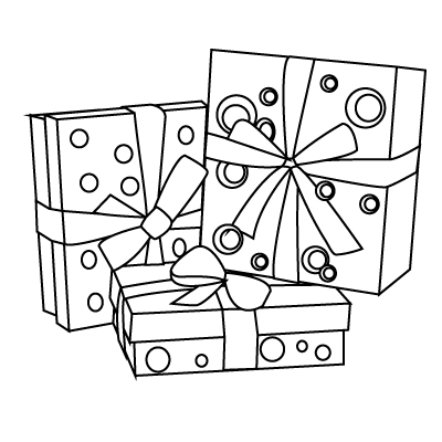 Three Presents Coloring Pages