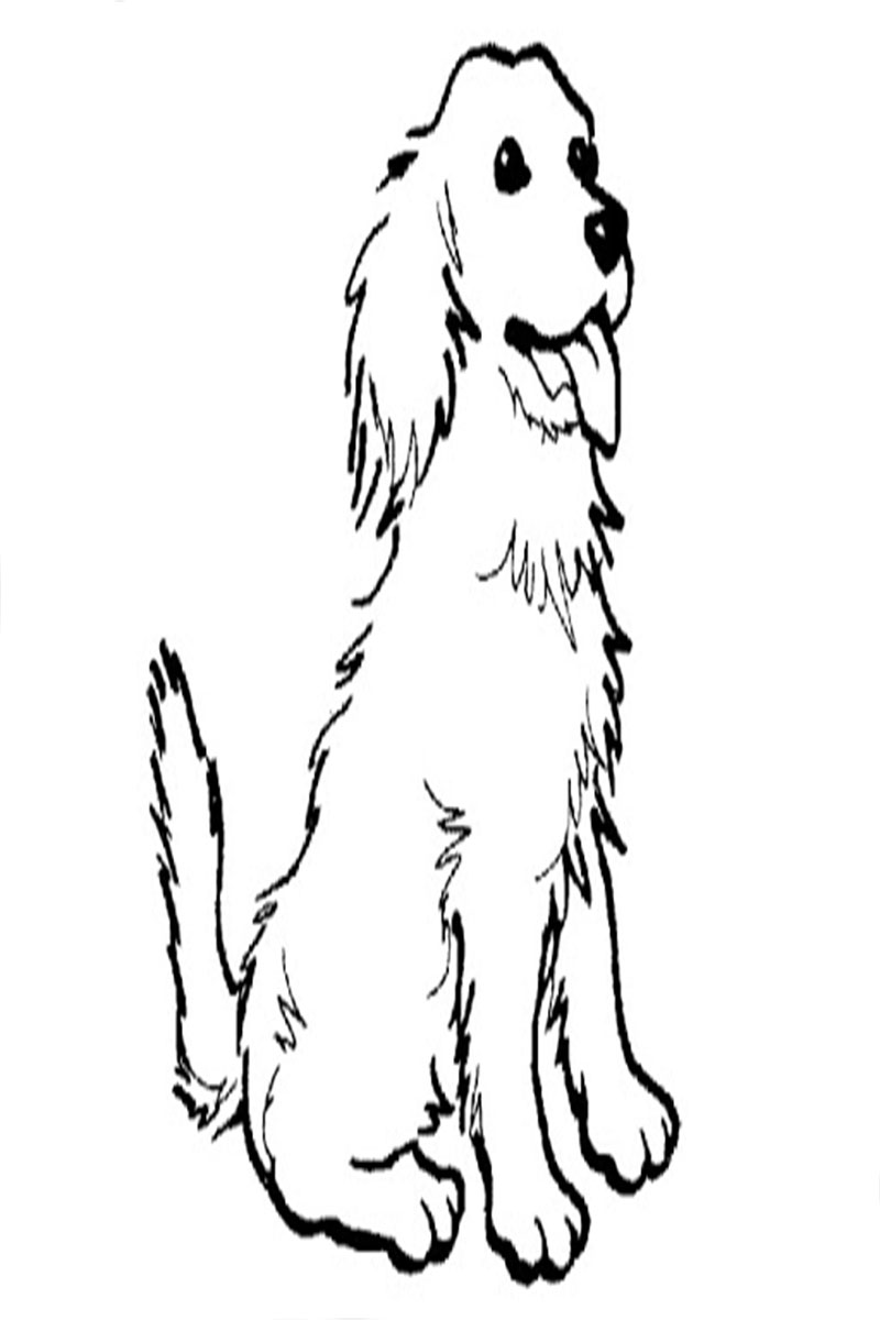 Cute Cartoon Dog coloring Pages For Your Kids