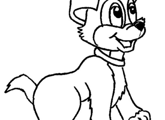 cartoon dog coloring pages for kids