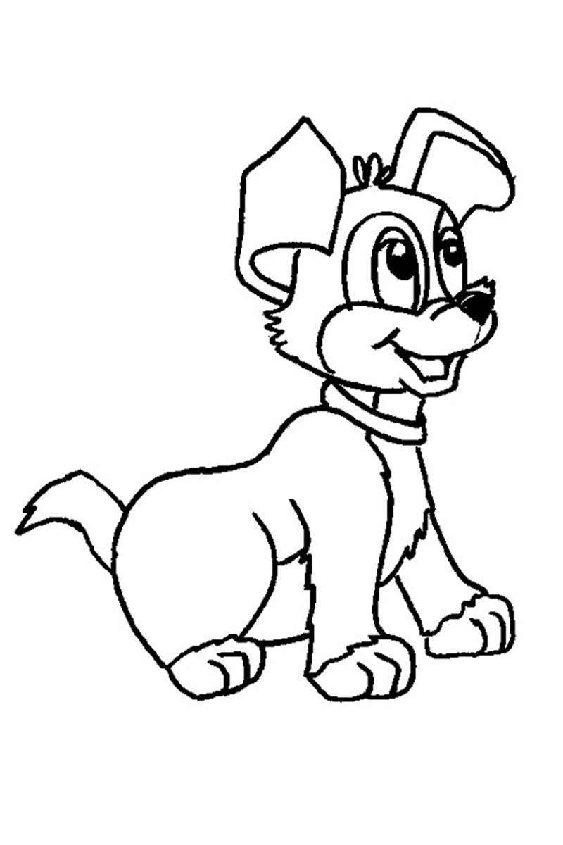 cartoon dog coloring pages for kids
