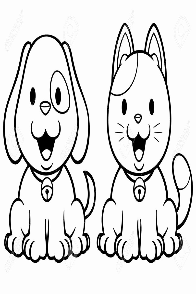 cute cartoon dog coloring pages 