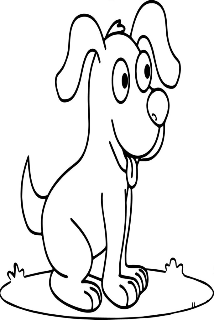 Cute Cartoon Dog coloring Pages For Your Kids