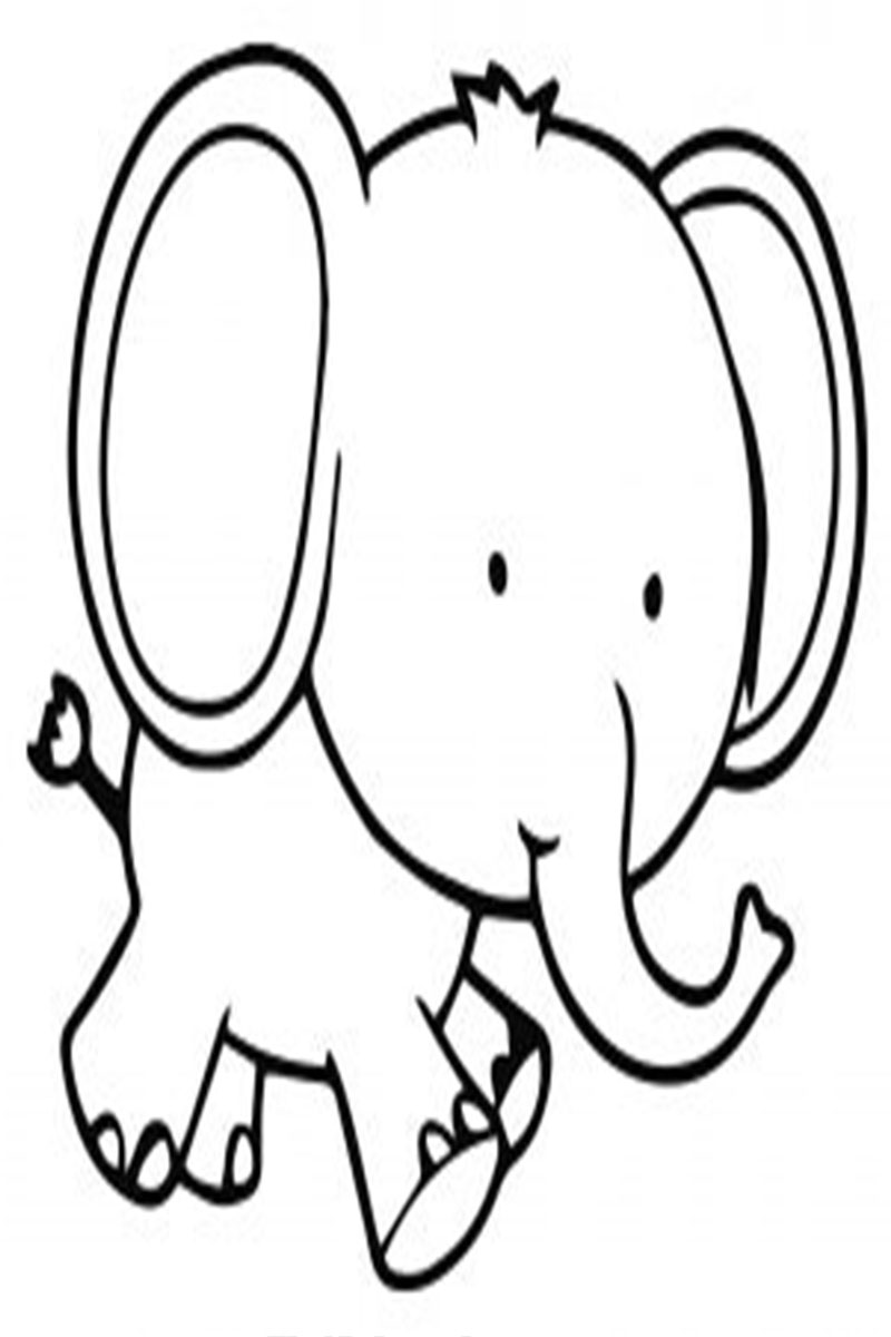 Elephant Baby Coloring Pages to Print free