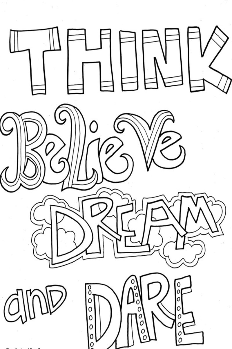 Inspirational Coloring Pages for Student