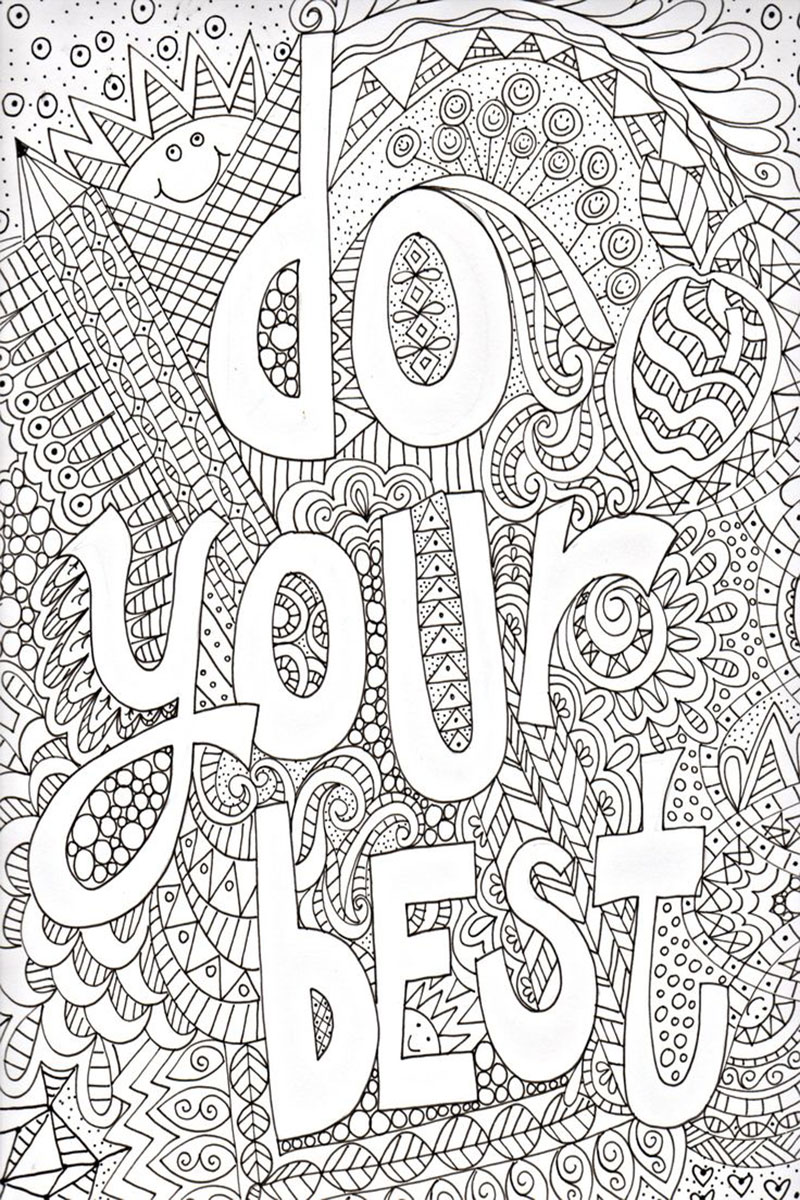 Inspirational Positive Quotes Coloring Pages