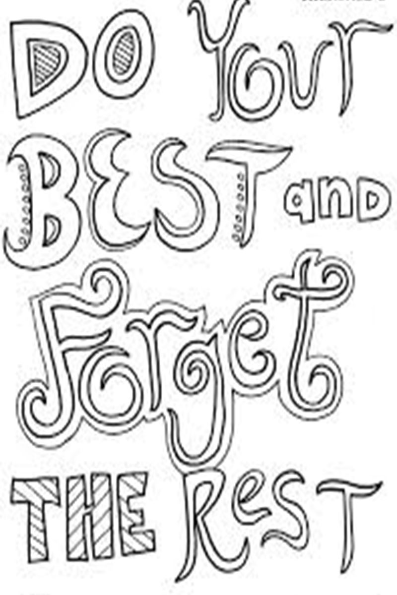 Positive Motivational Quotes Coloring Pages