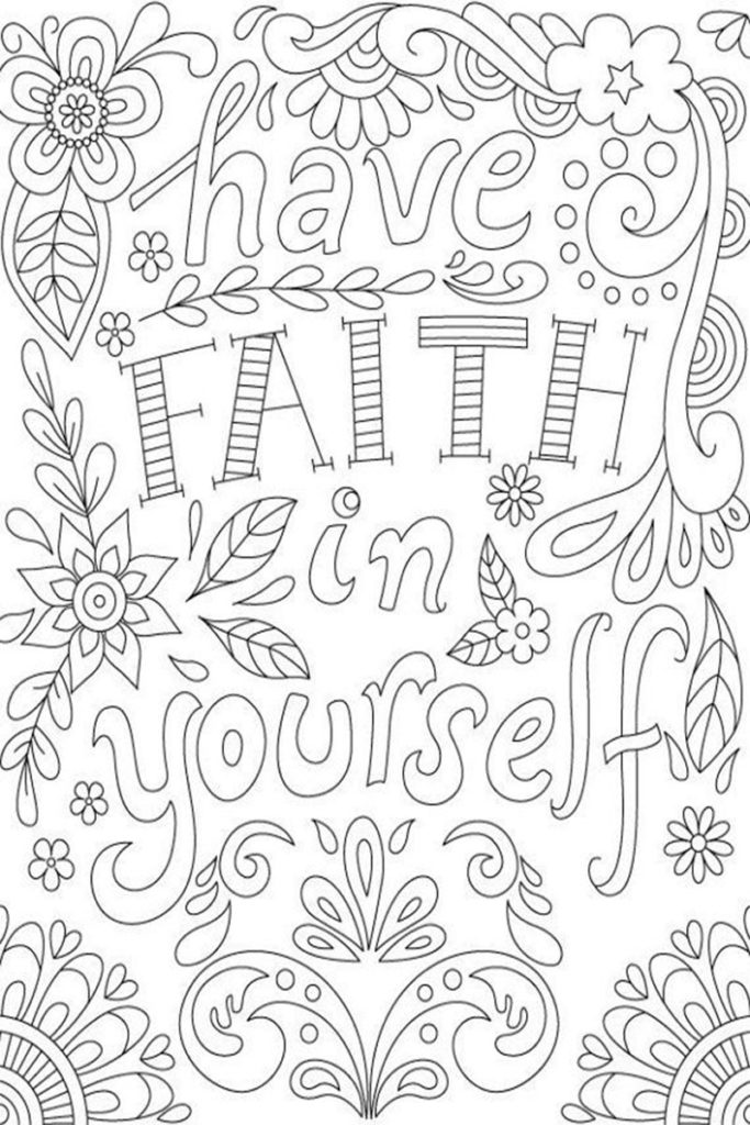 Free Printable Positive Quotes Coloring Pages